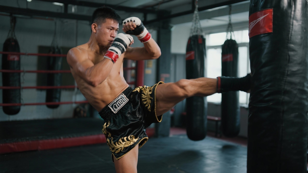 Muay Thai striking training